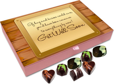 

Chocholik Gift Box - If Hugs And Kissed Could Cure You Would Have Been Immune By Now Chocolate Box - 12pc Truffles(144 g)