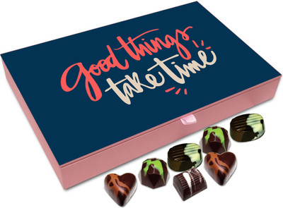 

Chocholik Gift Box - Good Thing Take Time Chocolate Box - 12pc Truffles(144 g)