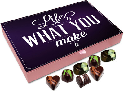 

Chocholik Gift Box - Life Is What You Make Of It Chocolate Box - 12pc Truffles(144 g)