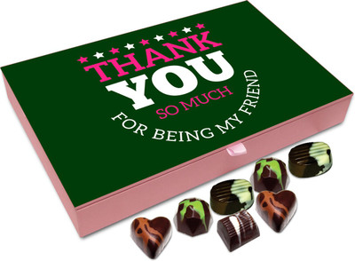 

Chocholik Gift Box - Thank You Very Much For Being My Friend Chocolate Box - 12pc Truffles(144 g)