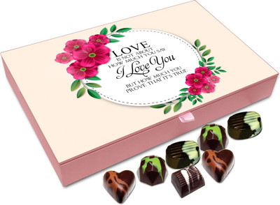 

Chocholik Gift Box - Love Is Not How Much You Say Chocolate Box - 12pc Truffles(144 g)