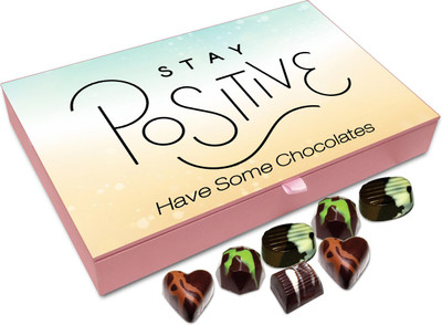 

Chocholik Gift Box - Stay Positive Have Some Chocolates Chocolate Box - 12pc Truffles(144 g)