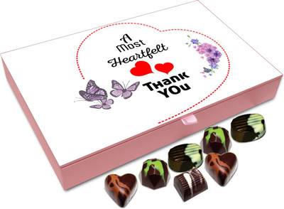 

Chocholik Gift Box - A Most Heartfelt Thank You Chocolate Box - 12pc Truffles(144 g)