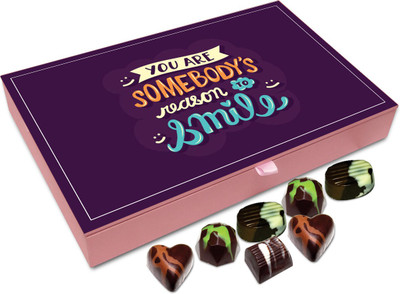 

Chocholik Gift Box - You Are Somebody's Reason To Smile Chocolate Box - 12pc Truffles(144 g)