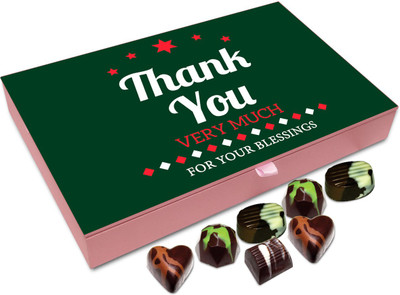 

Chocholik Gift Box - Thank You Very Much For Your Blessings Chocolate Box - 12pc Truffles(144 g)