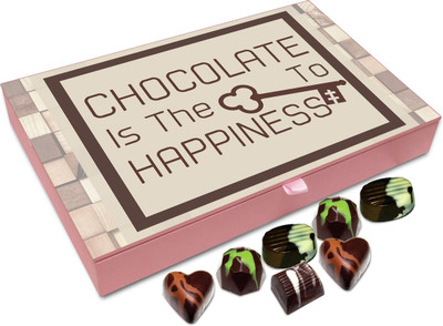 

Chocholik Gift Box – Chocolate Is the Key to Happiness Chocolate Box - 12pc Truffles(144 g)