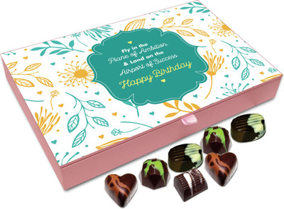 

Chocholik Gift Box - May You Fly In The Plane Of Success And Ambition On Your Birthday Chocolate Box - 12pc Truffles(144 g)