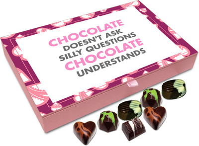 

Chocholik Gift Box - Chocolates Doesn't Ask Silly Questions Chocolate Box - 12pc Truffles(144 g)