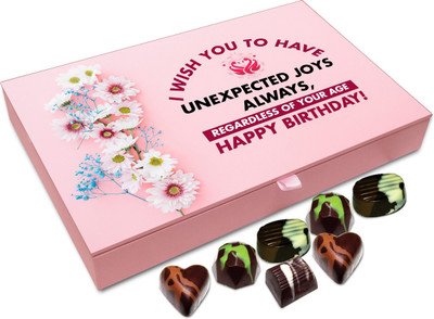 

Chocholik Gift Box - I Wish You Have Unexpected Joys On Your Birthday Chocolate Box - 12pc Truffles(144 g)