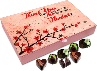 

Chocholik Gift Box - Thank You For Being With Me Each Time Chocolate Box - 12pc Truffles(144 g)