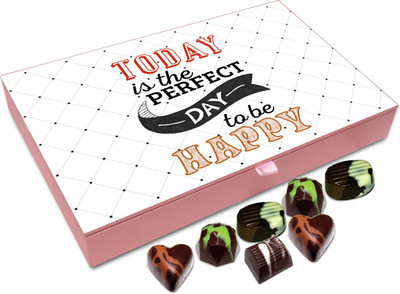 

Chocholik Gift Box - Today Is The Perfect Day To Be Happy Chocolate Box - 12pc Truffles(144 g)