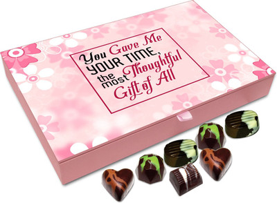 

Chocholik Gift Box - You Gave Me Your Time The Most Thoughtful Gift Of All Chocolate Box - 12pc Truffles(144 g)
