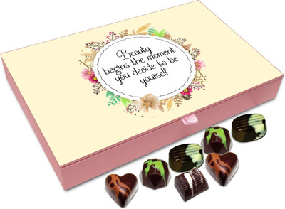 

Chocholik Gift Box - Beauty Begins The Moment You Decide To Be Yourself Chocolate Box - 12pc Truffles(144 g)