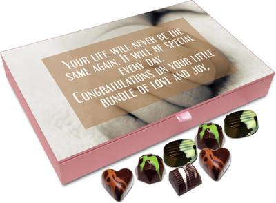 

Chocholik Gift Box - Congratulations on Your Little Bundle of Love and Joy Chocolate Box - 12pc Truffles(144 g)