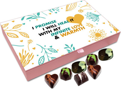 

Chocholik Gift Box - I Promise I Will Heal It With My Infinite Love Chocolate Box - 12pc Truffles(144 g)