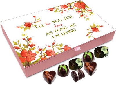 

Chocholik Gift Box - I Will Like You As Long As I Am Living Chocolate Box - 12pc Truffles(144 g)