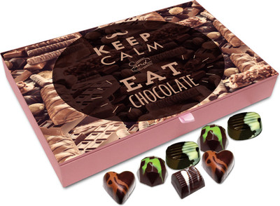 

Chocholik Gift Box - Keep Calm And Eat Chocolate Chocolate Box - 12pc Truffles(144 g)
