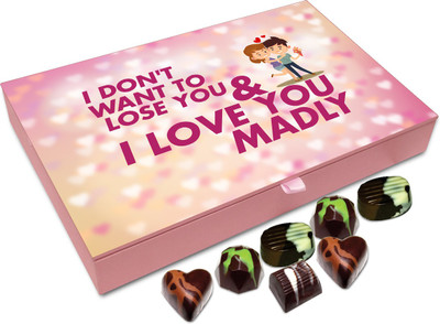 

Chocholik Gift Box - I Don't Want To Lose You And I Love You Madly Chocolate Box - 12pc Truffles(144 g)