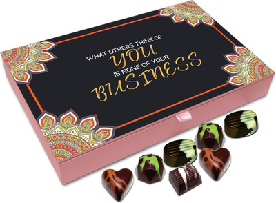 

Chocholik Gift Box - What Others Think Of You Is None Of Your Business Chocolate Box - 12pc Truffles(144 g)