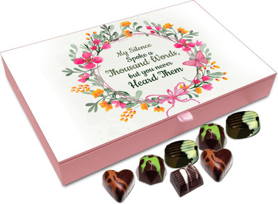 

Chocholik Gift Box - My Silence Spoke A Thousand Words Chocolate Box - 12pc Truffles(144 g)