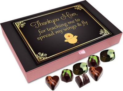 

Chocholik Gift Box - Thank You Mom For Teaching Me How To Spread My Wings And Fly Chocolate Box - 12pc Truffles(144 g)