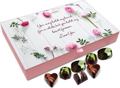 

Chocholik Gift Box - You Hold My Heart Forever Chocolate Box - 12pc Truffles(144 g)