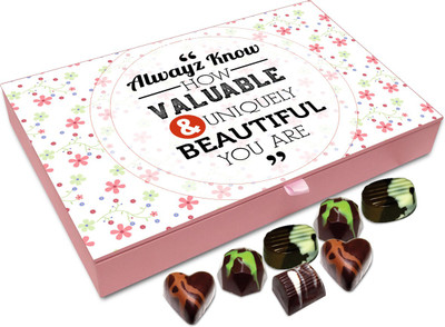 

Chocholik Gift Box - Always Know How Valuable You Are Chocolate Box - 12pc Truffles(144 g)