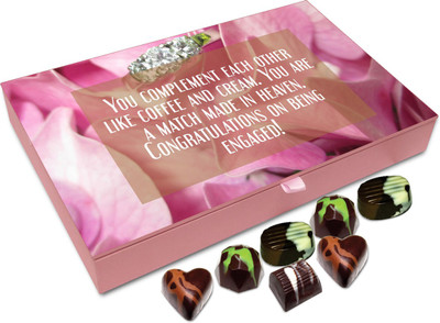 

Chocholik Gift Box - Congratulations on Being Engaged Chocolate Box - 12pc Truffles(144 g)