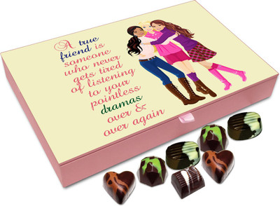 

Chocholik Gift Box - A True Friend Is Someone Who Never Gets Tired Chocolate Box - 12pc Truffles(144 g)