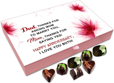 

Chocholik Gift Box - Happy Anniversary I Love You Both Chocolate Box - 12pc Truffles(144 g)