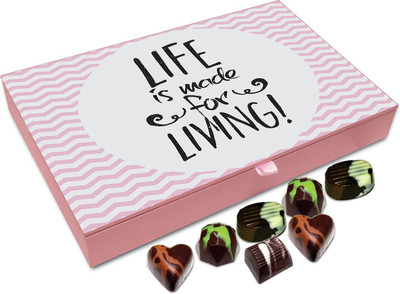 

Chocholik Gift Box - Life Is Made for Living Chocolate Box - 12pc Truffles(144 g)