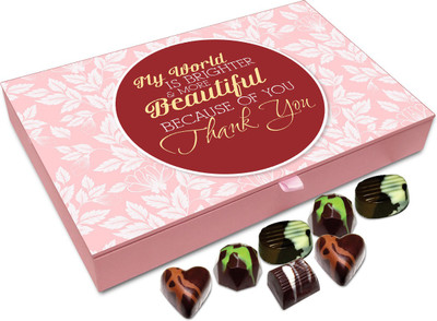 

Chocholik Gift Box - My World Is Brighter Because Of You Chocolate Box - 12pc Truffles(144 g)