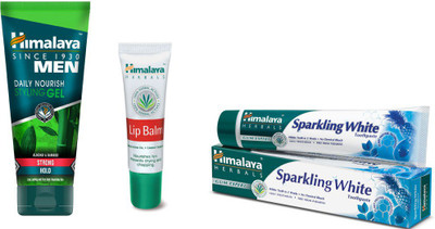 

Himalaya Men Daily Nourish Styling Gel, Toothpaste, Lip Balm(Set of 3)