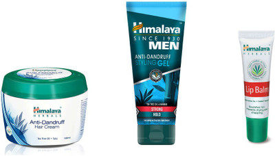 

Himalaya Anti Dandruff Hair Cream, Men Anti-Dandruff Styling Gel, Lip Balm(Set of 3)