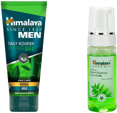 

Himalaya Men Daily Nourish Styling Gel, Purifying Neem Foaming Face Wash(Set of 2)