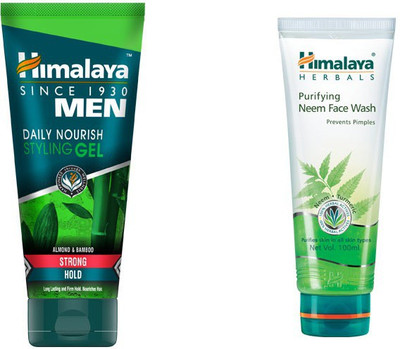 

Himalaya Men Daily Nourish Styling Gel, Purifying Neem Face Wash(Set of 2)