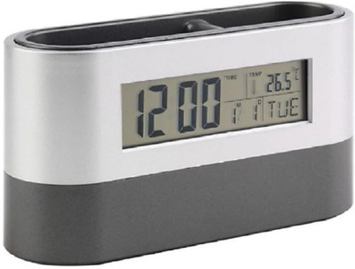 

Tradeaiza 2 Compartments Plastic Pen Holder(Black, Silver)