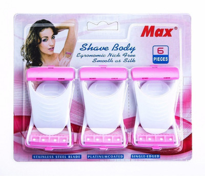 

JM SELLER Max Disposable Body Bikini Shaving Razor- Pack Of 6 Blades - Pink Disposable Razor(Pack of 1)