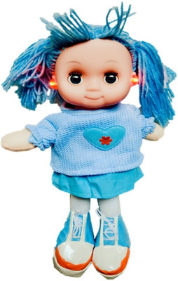 

4Desire Soft Woolen/Dora Musical Doll, Toys with Flashing Lights(Blue)