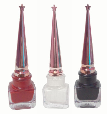 

MAYSI Red,White,Black Long Lasting Waterproof Shiny Eyeliner( Pack of 3) 30 ml(Red, White, Black)