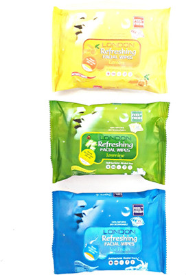 

London Refreshing facial wipes(Pack of 75)