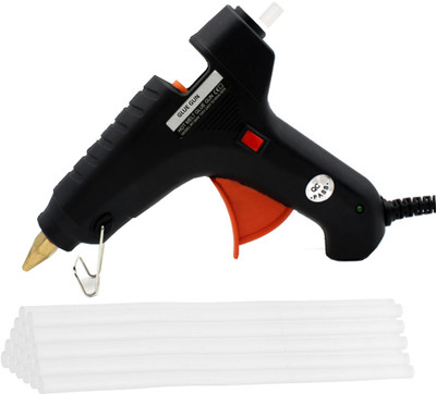 

OKASTA High Quality Hot Melt DIY Glue Gun kit 40 Watt With 8 Sticks For Paper & Cloth,School Projects High-Tech Qick Repairs Professional Electronic Standard Standard Temperature Corded Glue Gun(11 mm)