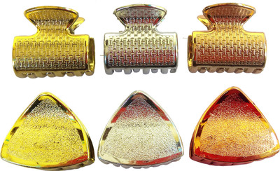 

LADY FASHION Part Wear Hair Clips (Set Of 6 Clips) Hair Claw(Gold, Silver, Copper)