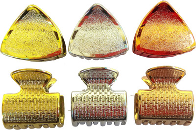 

LADY FASHION Part Wear Hair Clips (Set Of 6 Clips) Hair Claw(Gold, Silver, Copper)
