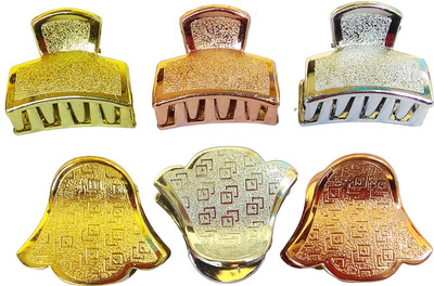 

LADY FASHION Part Wear Hair Clips (Set Of 6 Clips) Hair Claw(Gold, Silver, Copper)