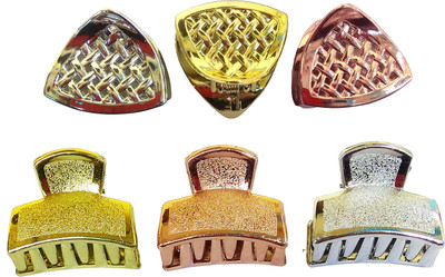 

LADY FASHION Part Wear Hair Clips (Set Of 6 Clips) Hair Claw(Gold, Silver, Copper)