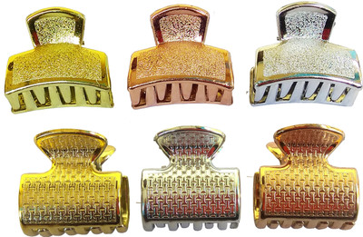 

LADY FASHION Part Wear Hair Clips (Set Of 6 Clips) Hair Claw(Gold, Silver, Copper)