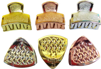 

LADY FASHION Part Wear Hair Clips (Set Of 6 Clips) Hair Claw(Gold, Silver, Copper)