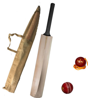 

BUY INDIAN MADE SUPERIOR QUALITY PLAIN KASHMIRI WILLOW BAT WITH 1 PRACTICE BALL AND 1 LEATHER BALL(2 PIECE ) Cricket Kit