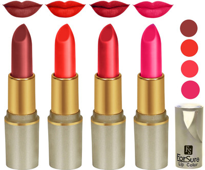 

ForSure Matte Lipstick 4Pack (Multicolour)(Brown, Orange, Red, Pink)